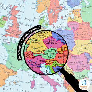 Landkarte mit Österreich und Nachbarländern